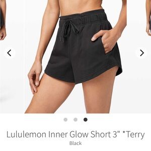 NWOT Lululemon Inner Glow Short 3”